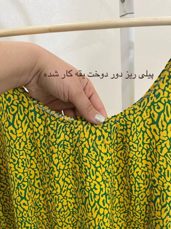 پیراهن ساحلی پیراهن ساحلی نخی حلقه چین